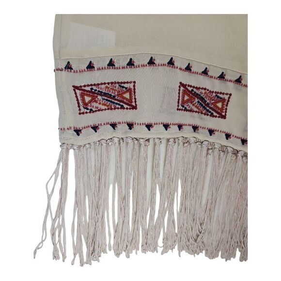 Chelsea & Violet Anthropologie Beaded Bohemian Fringe Blouse Size S - Picture 6 of 11